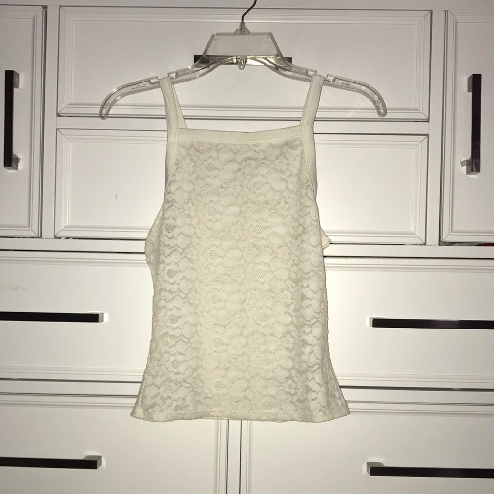 translucent white tank top